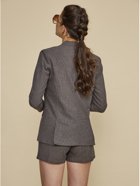 ZOOT.lab Giacca marrone da donna a righe con lino ZOOT.lab Dorothy