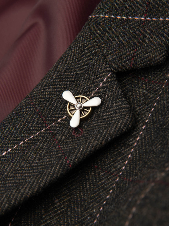 Ombre Clothing Spilla decorativa in metallo con elica crema Ombre Clothing