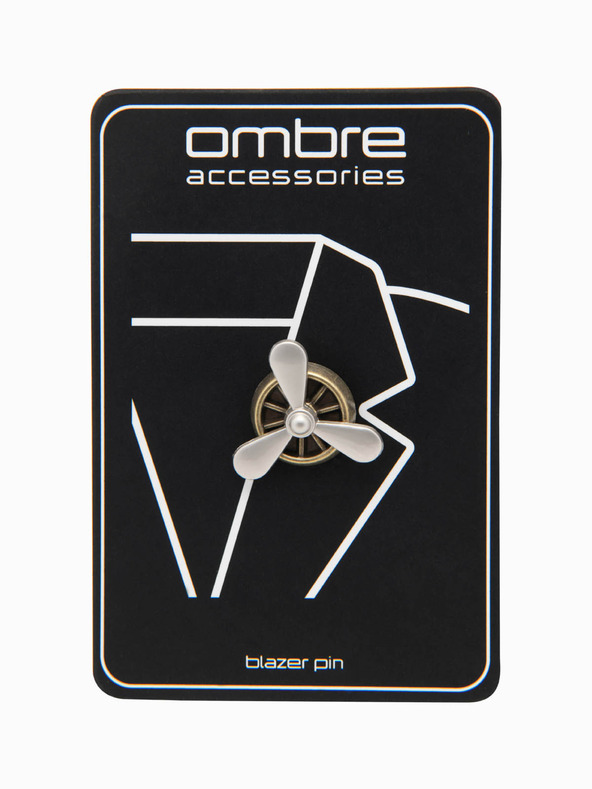 Ombre Clothing Spilla decorativa in metallo con elica crema Ombre Clothing