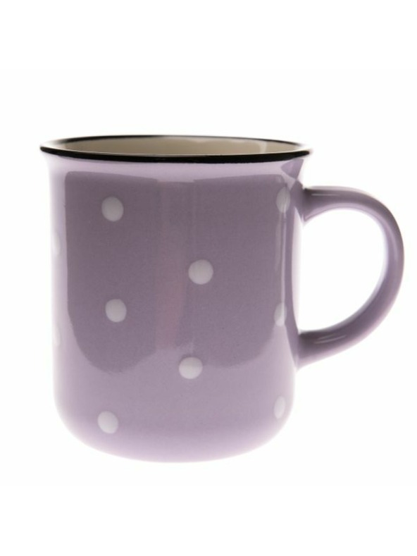 Casa de Engel Tazza in ceramica - viola a pois, 350ml, 6/36