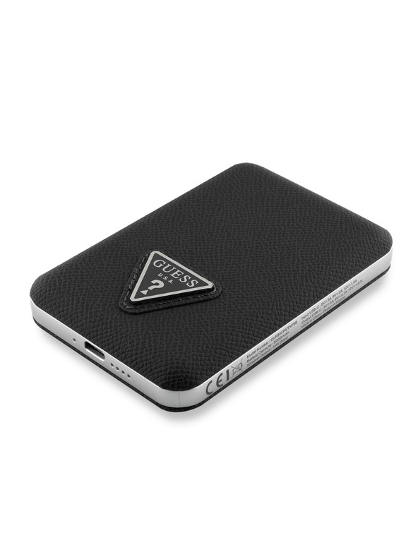 Guess Guess PU Grained Triangle Logo MagSafe Powerbank 5000mAh Nero