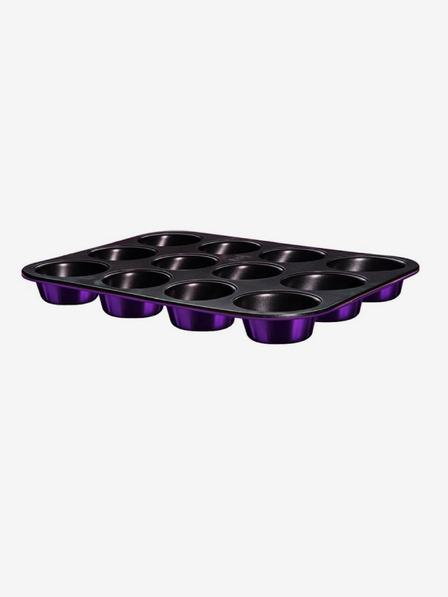 Berlingerhaus BERLINGERHAUS Linea metallizzata viola Teglia per muffin con superficie in titanio (12 pezzi)