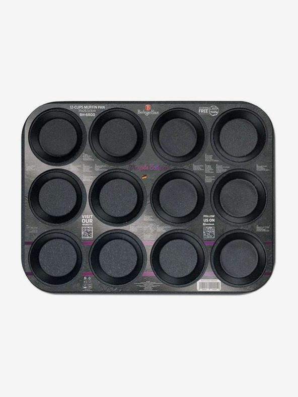 Berlingerhaus BERLINGERHAUS Linea metallizzata viola Teglia per muffin con superficie in titanio (12 pezzi)