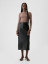 GAP Utility Faux Leather Midi Skirt GAP