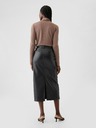 GAP Utility Faux Leather Midi Skirt GAP