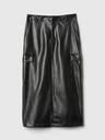 GAP Utility Faux Leather Midi Skirt GAP
