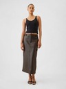 GAP Utility Faux Leather Midi Skirt GAP