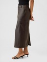 GAP Utility Faux Leather Midi Skirt GAP