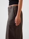GAP Utility Faux Leather Midi Skirt GAP