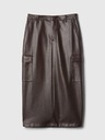 GAP Utility Faux Leather Midi Skirt GAP