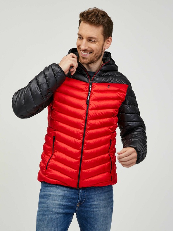 Sam 73 Giacca trapuntata nera e rossa da uomo SAM 73 Ulrik