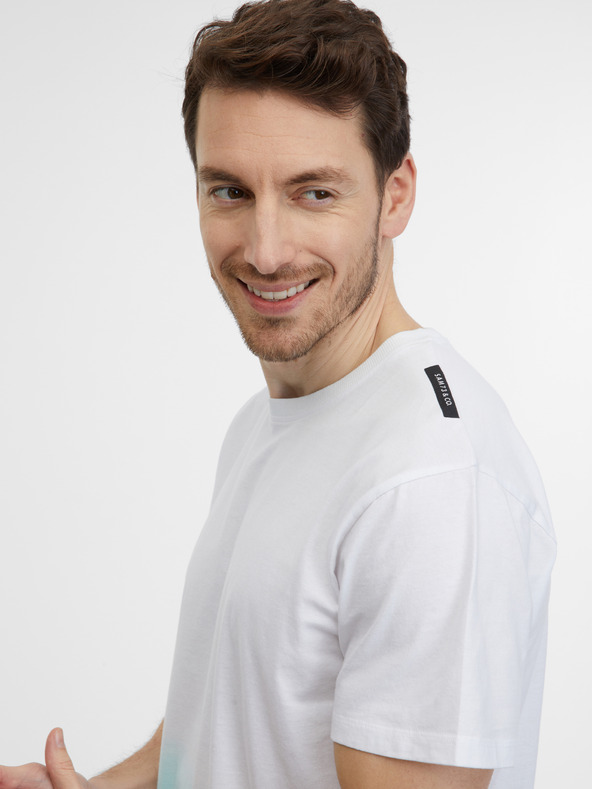 Sam 73 Maglietta da uomo blu e bianca SAM 73 Vito