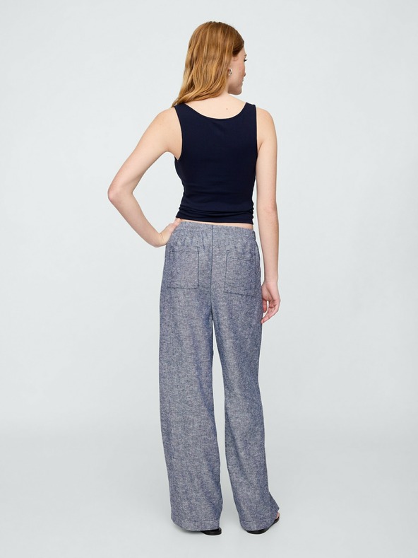 GAP Pantaloni in lino wide-leg GAP