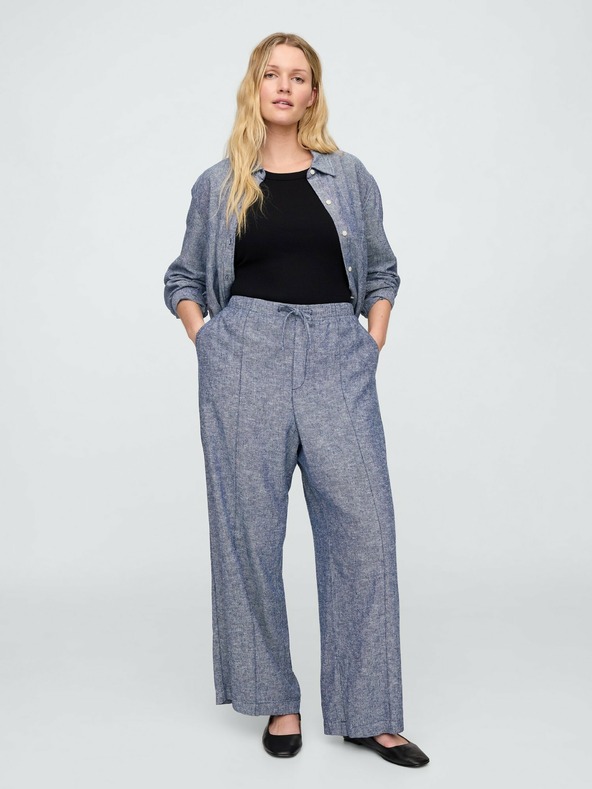 GAP Pantaloni in lino wide-leg GAP