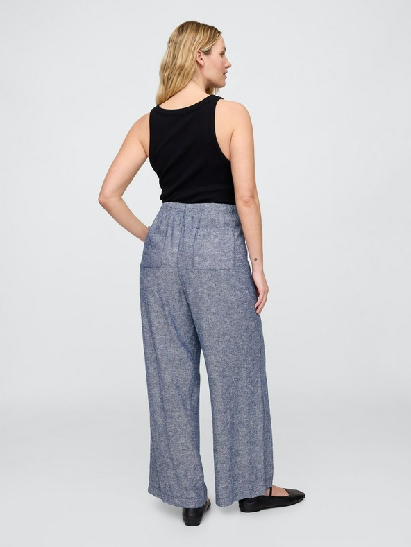 GAP Pantaloni in lino wide-leg GAP